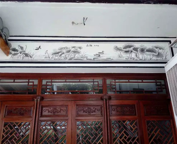 墻體畫(huà)古城